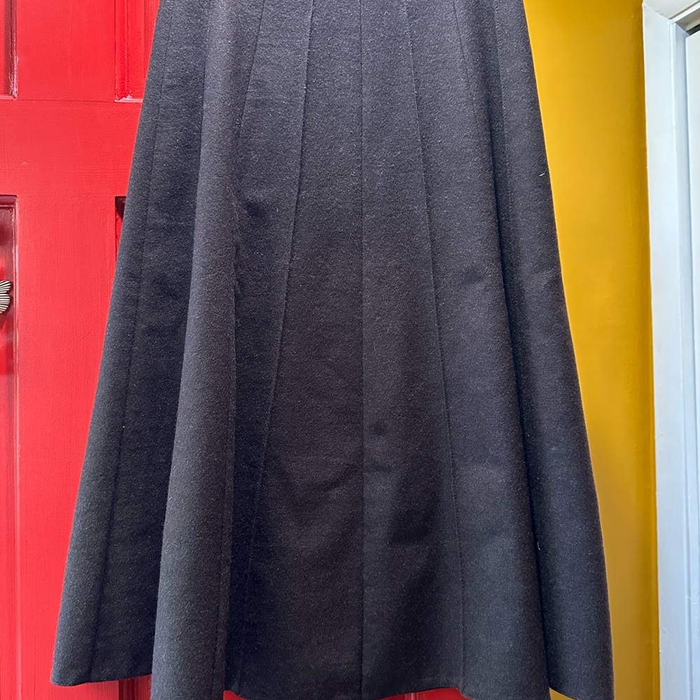 Elegant Wool Vintage Brown Women's Skirt